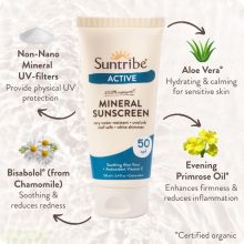 Suntribe természetes ásványi fényvédő SPF50 - 100ml 